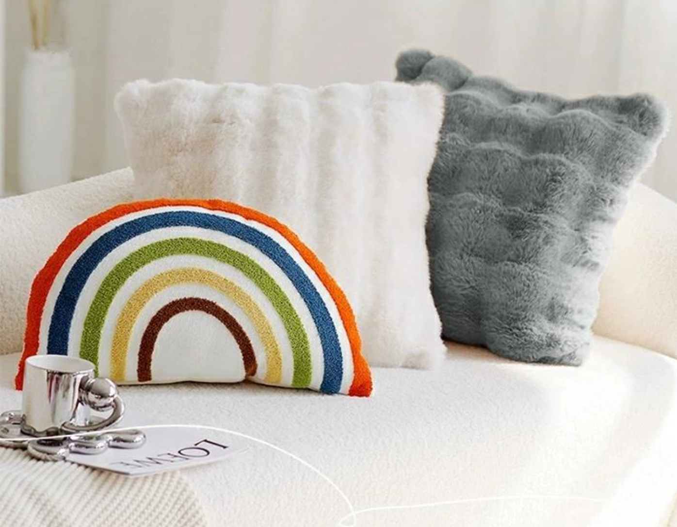 CozyLuxe™ Soft Wool Throw Pillow Cover – Plush & Elegant Home Accent