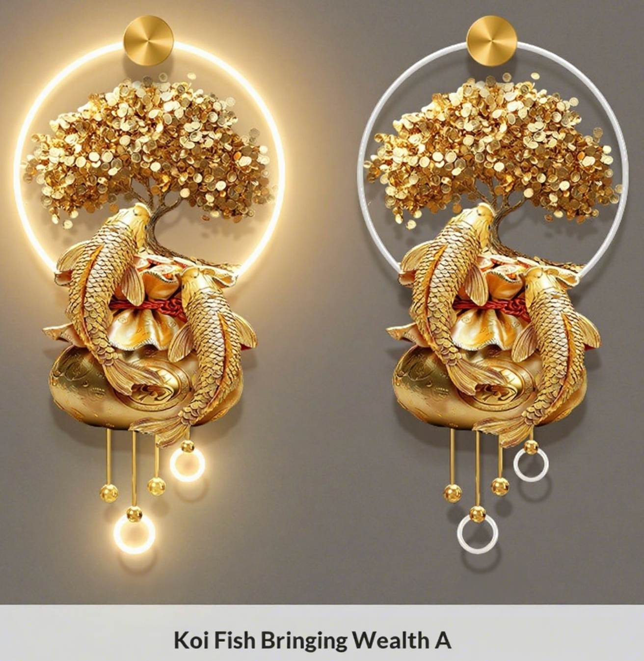 FortunaKoi™ Luxury Koi Fish & Fu Wall Decor – Prosperity-Inspired Statement Art