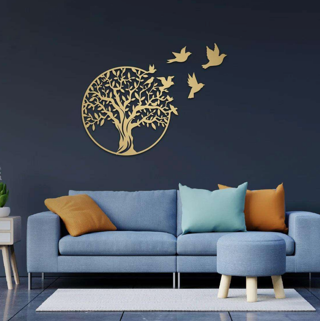 Modern Metal Wall Decor – Elegant Botanical Home Accent